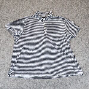 Todd Snyder Polo Shirt Men Large Striped Blue Navy White Tailored Quality Casual